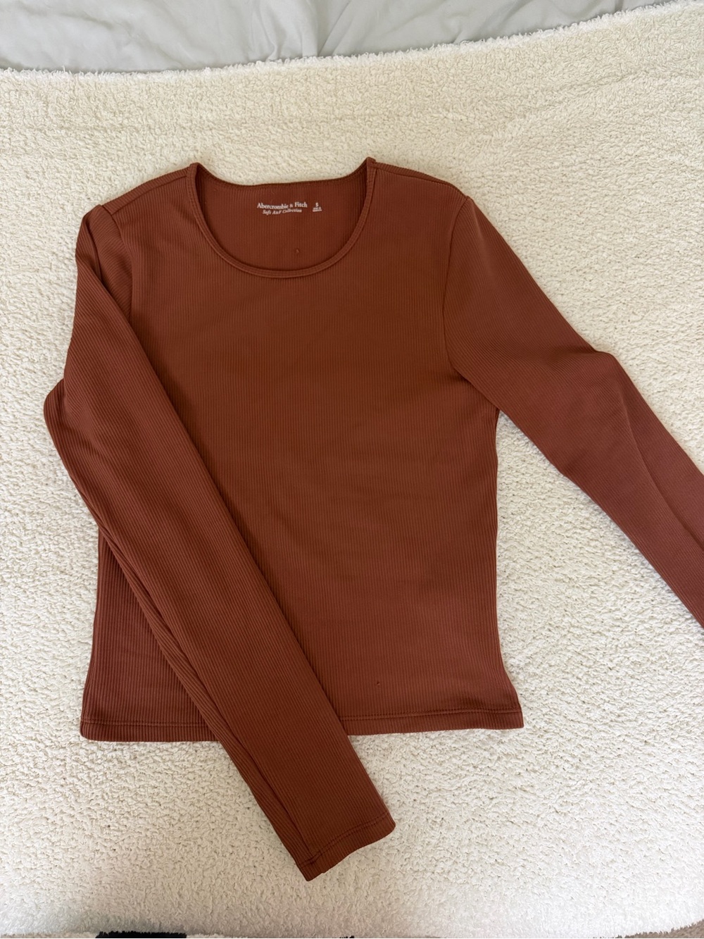 Abercrombie and Fitch Ribbed Long-Sleeve Top